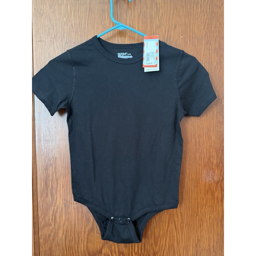 Girls Cat & Jack Leotard Sz 6 7 Black Dance Gym NEW